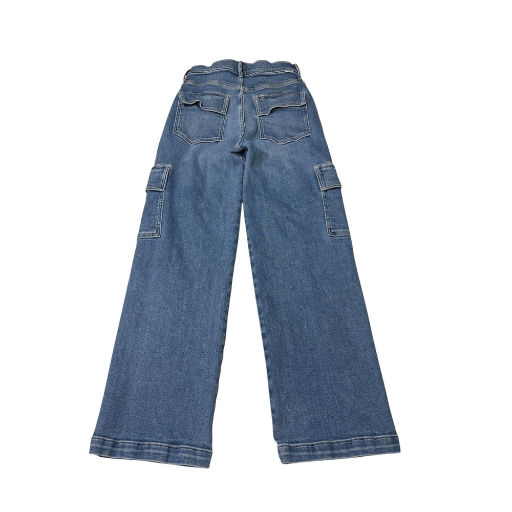 Mother The Rambler Cargo Ankle Jeans Riding The Cliffside Blue Wide Leg 25X28 - Picture 10 of 16